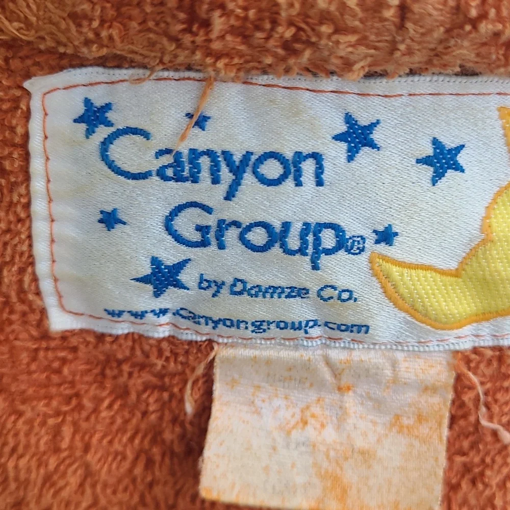 CANYON GROUP Damze‎ Chenille UT Texas Longhorns Orange Mens Belted Robe RARE 90s